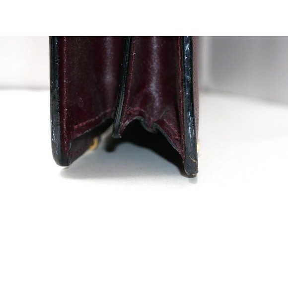 VTG Stebco Attache Briefcase Pebbled Leather Retractable Handle Burgundy Red - Picture 10 of 16